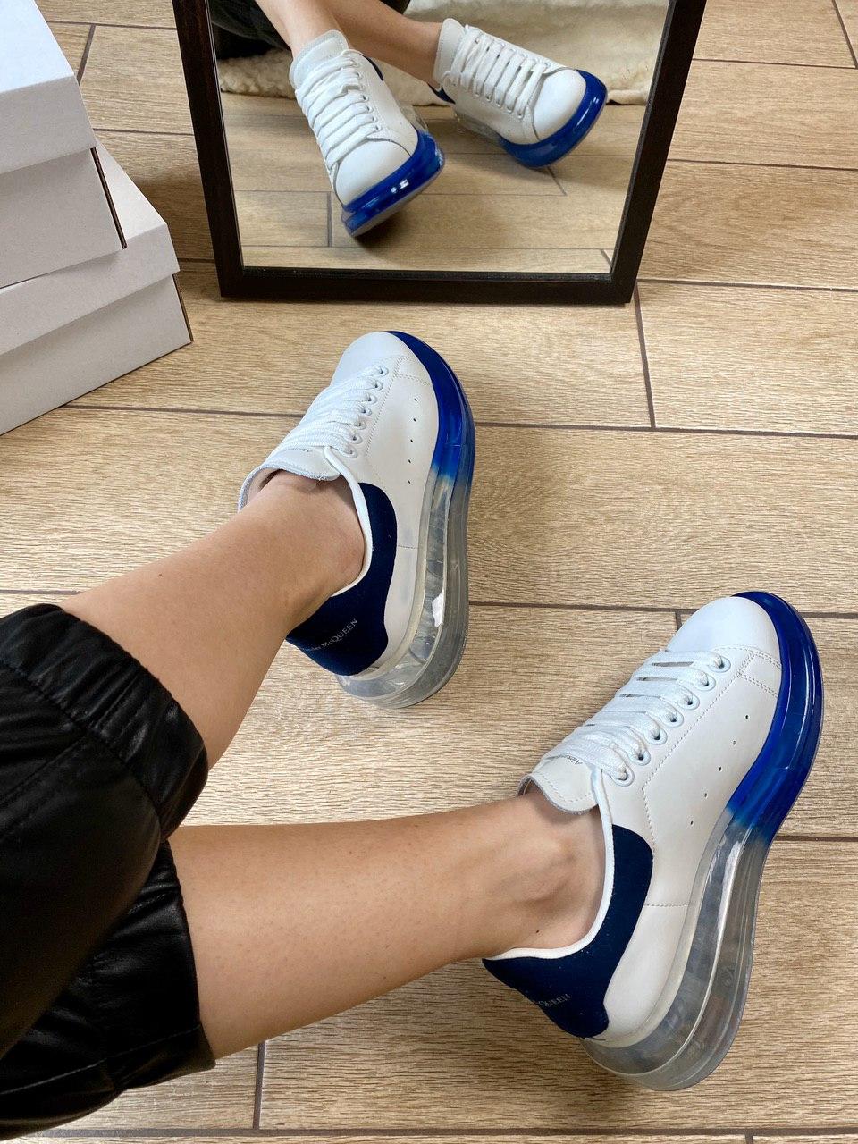 Alexander McQueen Low White Blue