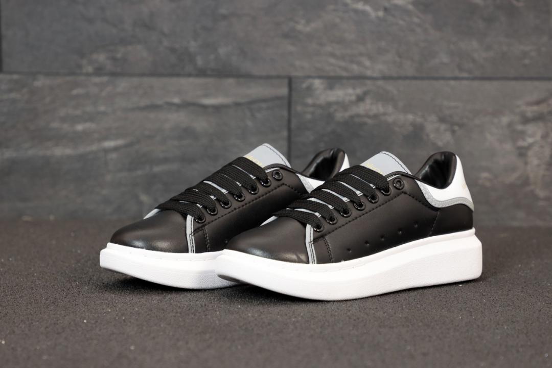 Alexander McQueen Low Black White Reflective
