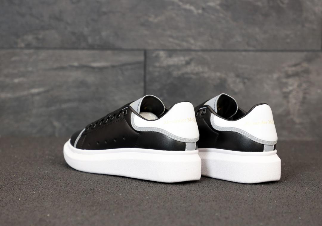 Alexander McQueen Low Black White Reflective