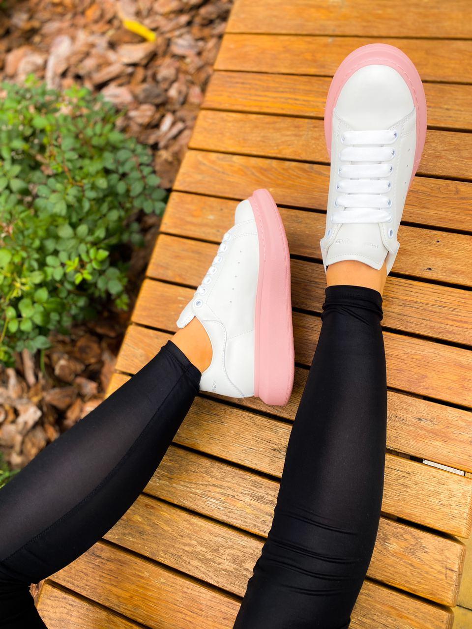 Alexander McQueen Low White Pink 1