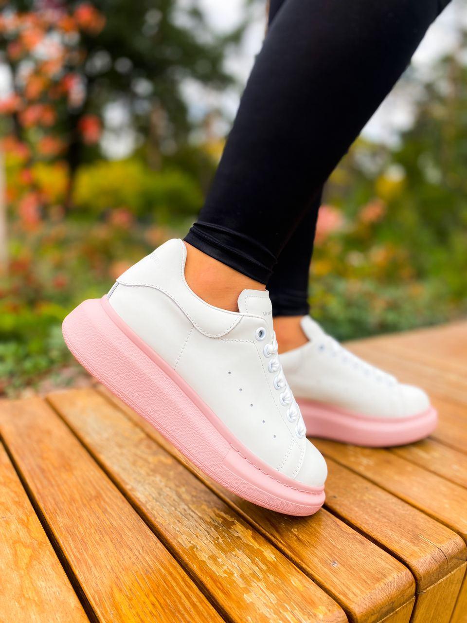 Alexander McQueen Low White Pink 1