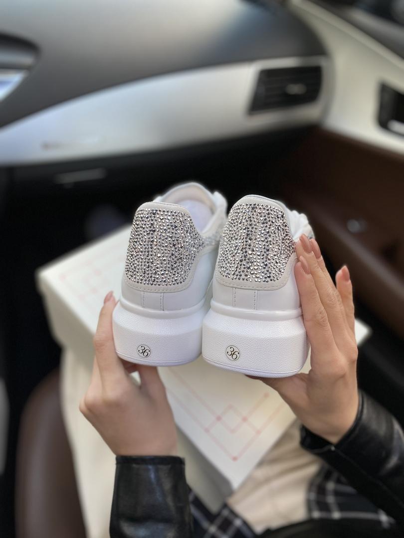 Alexander McQueen Low White Silver 1
