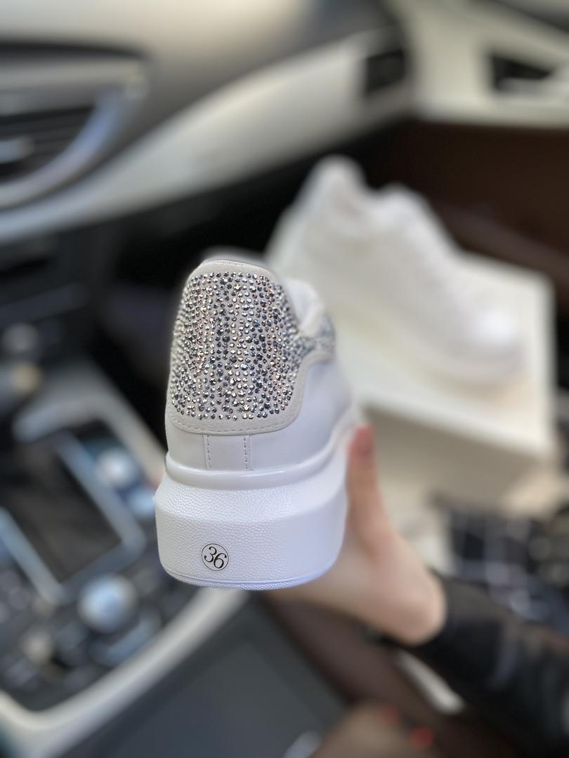 Alexander McQueen Low White Silver 1