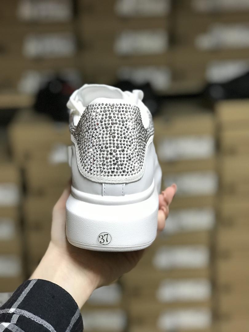 Alexander McQueen Low White Silver 1