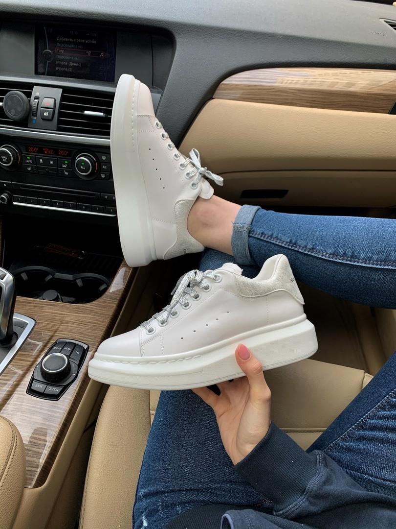 Alexander McQueen Low White Silver 2