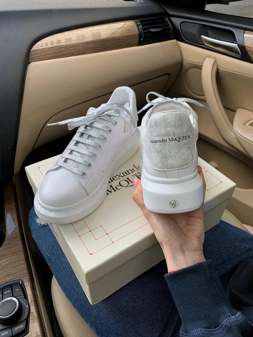 Alexander McQueen Low White Silver 2