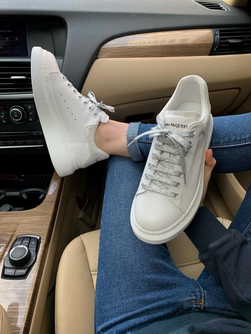 Alexander McQueen Low White Silver 2