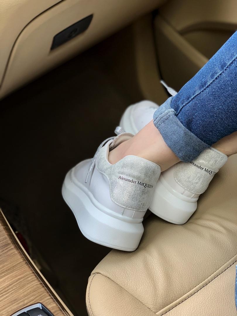 Alexander McQueen Low White Silver 2