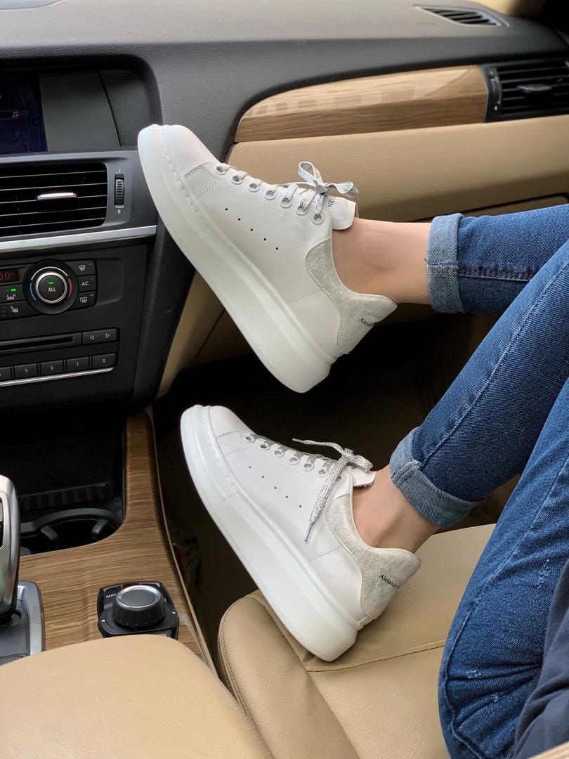 Alexander McQueen Low White Silver 2