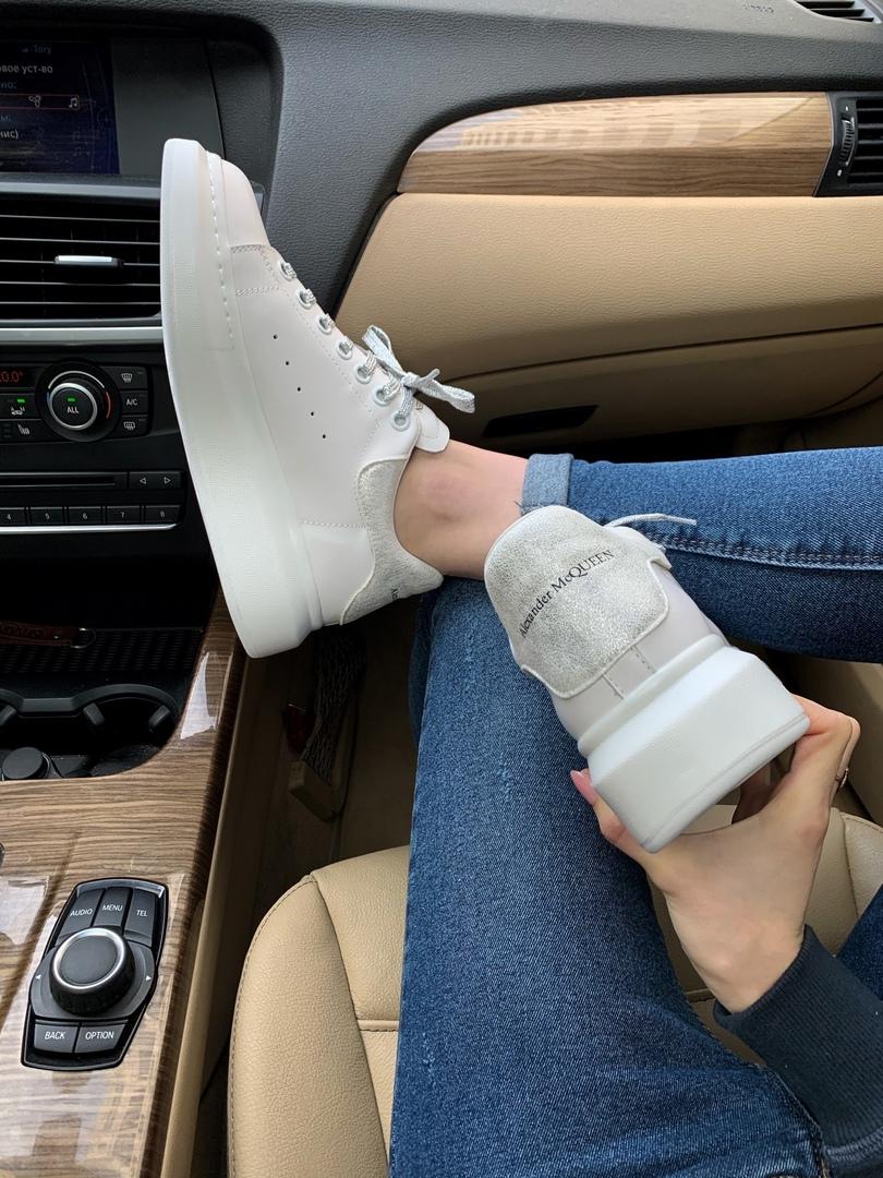 Alexander McQueen Low White Silver 2