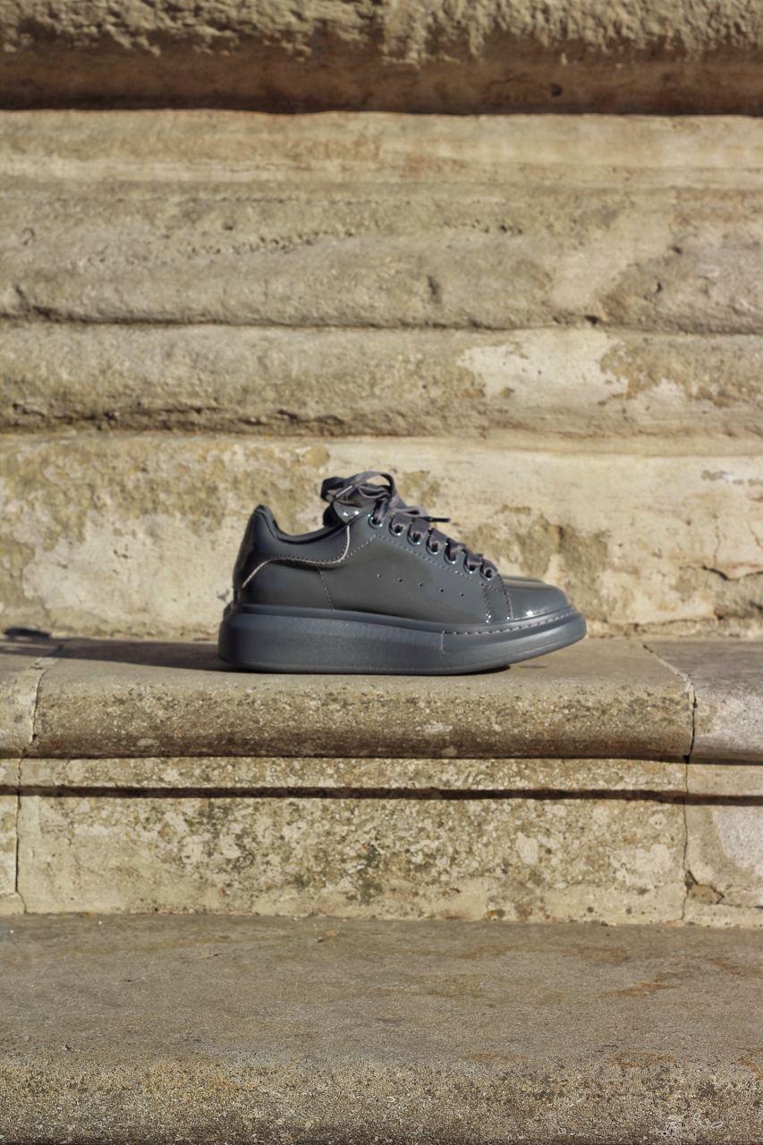 Alexander McQueen Low Dark Grey Patent