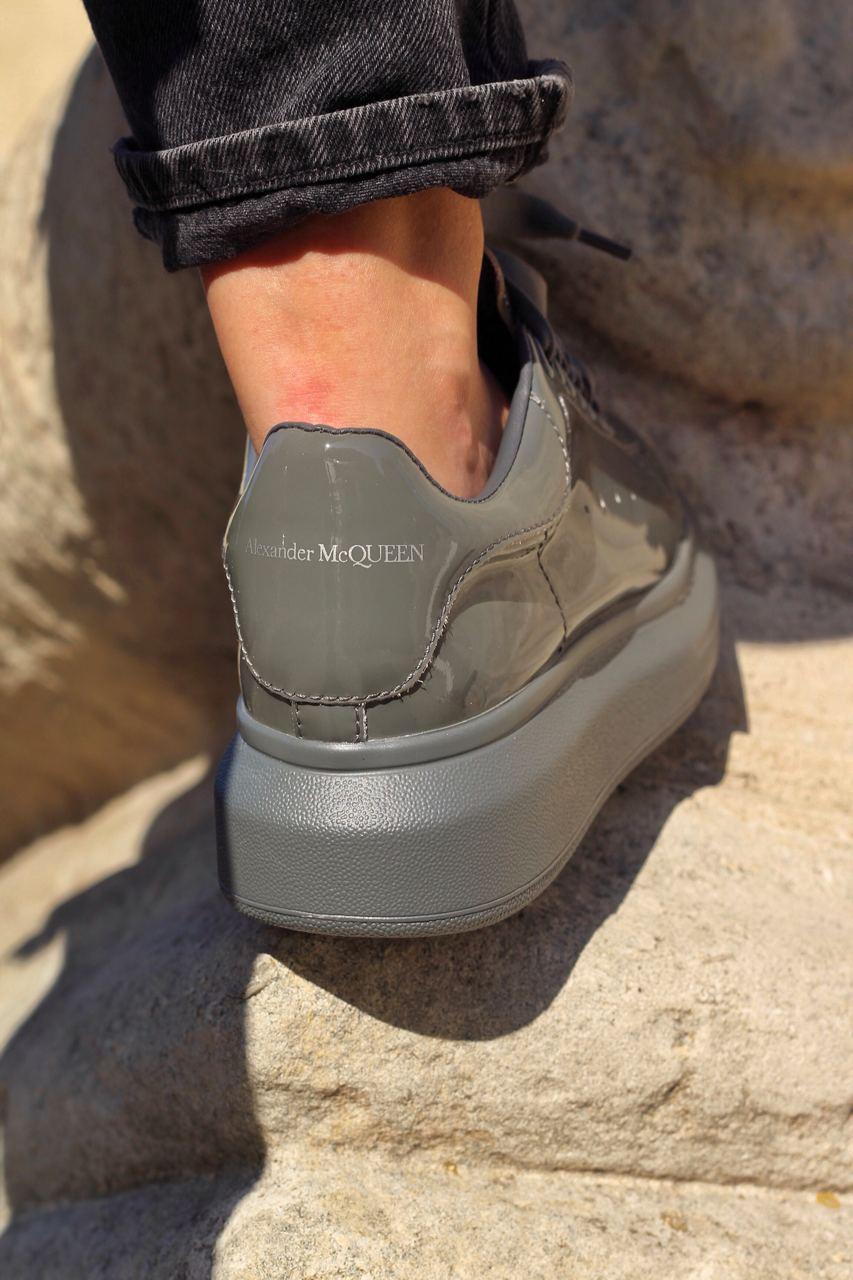 Alexander McQueen Low Dark Grey Patent