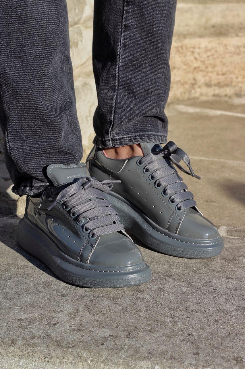 Alexander McQueen Low Dark Grey Patent
