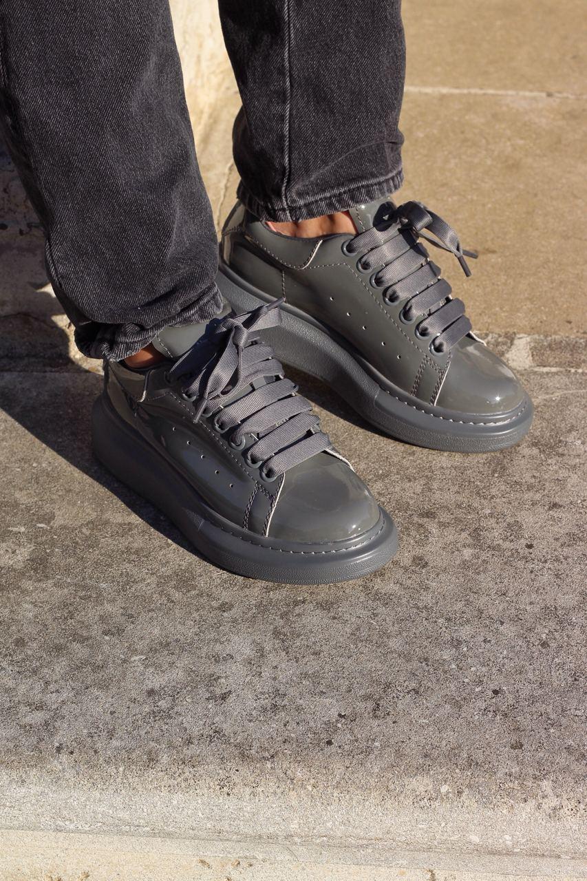 Alexander McQueen Low Grey Patent
