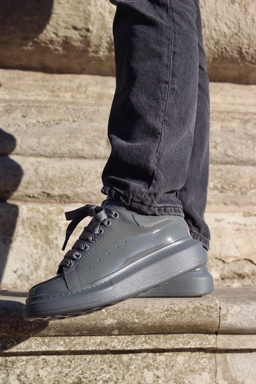 Alexander McQueen Low Grey Patent