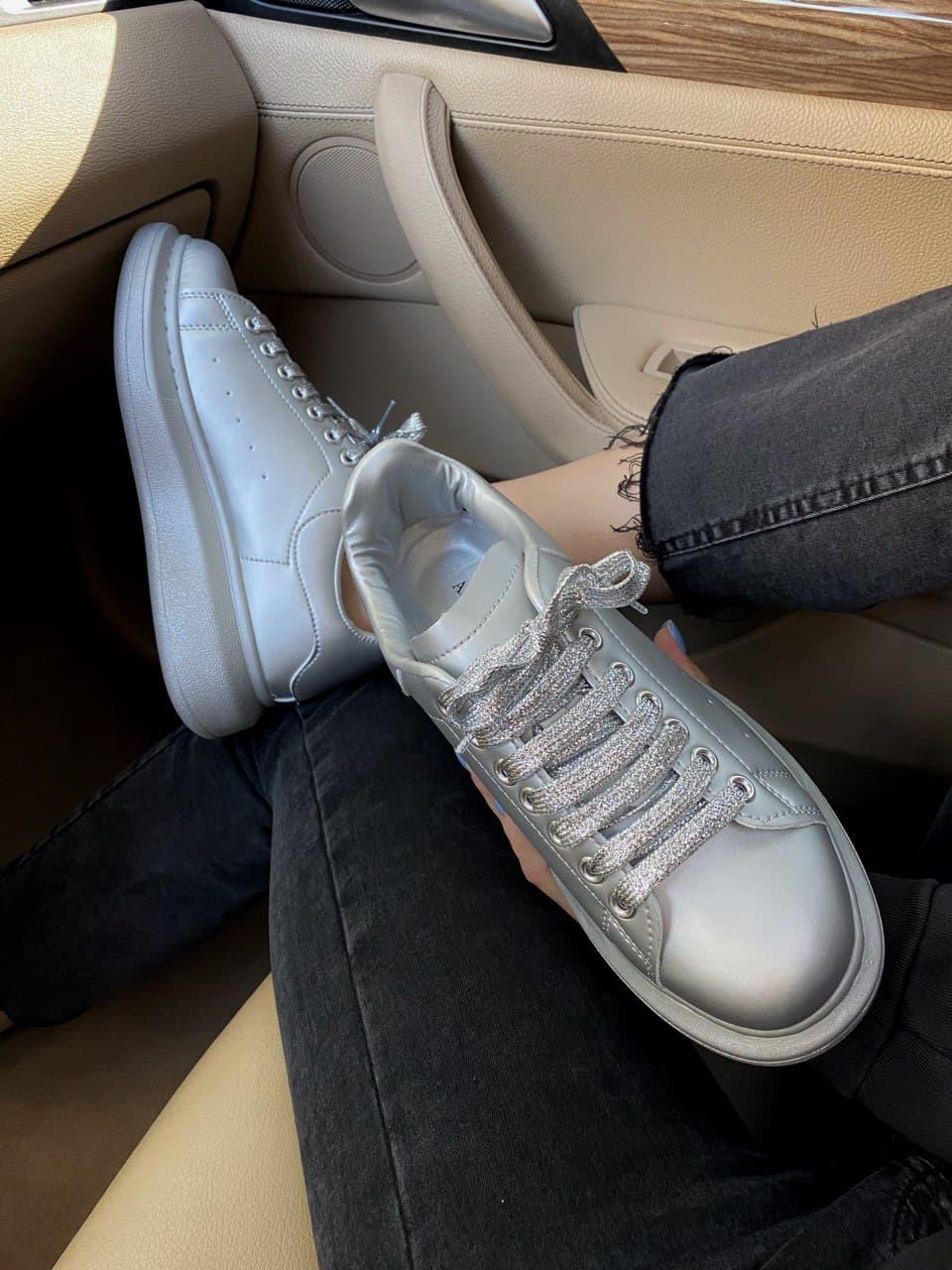 Alexander McQueen Low Silver