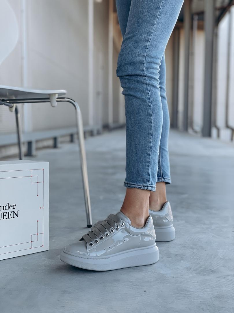 Alexander McQueen Low Grey Patent