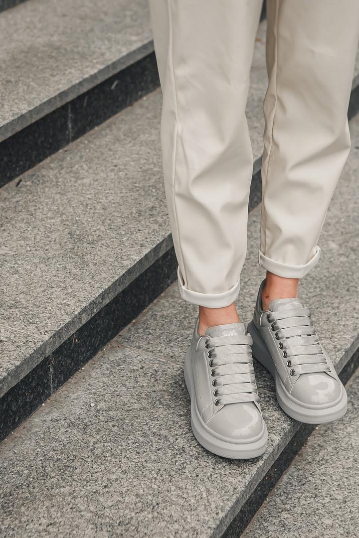 Alexander McQueen Low Grey Patent