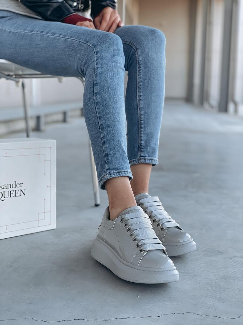 Alexander McQueen Low Grey Patent