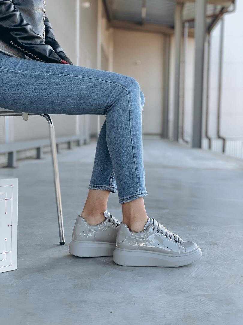 Alexander McQueen Low Grey Patent