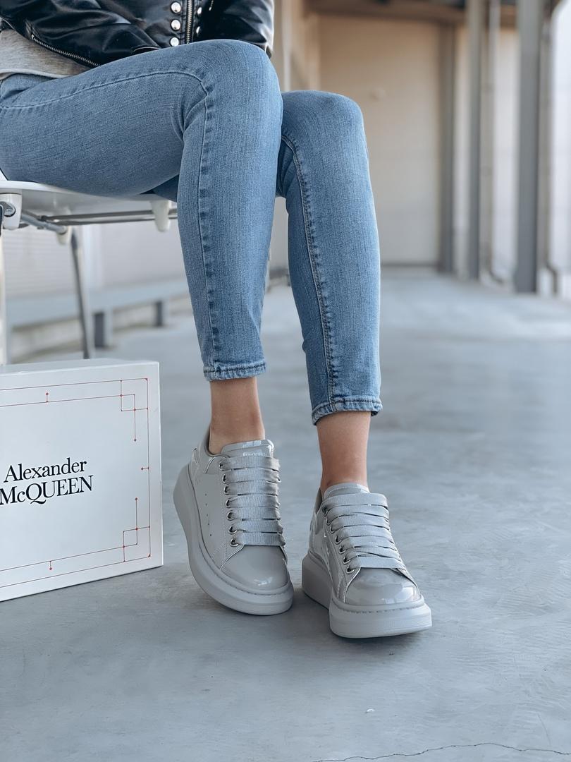 Alexander McQueen Low Grey Patent