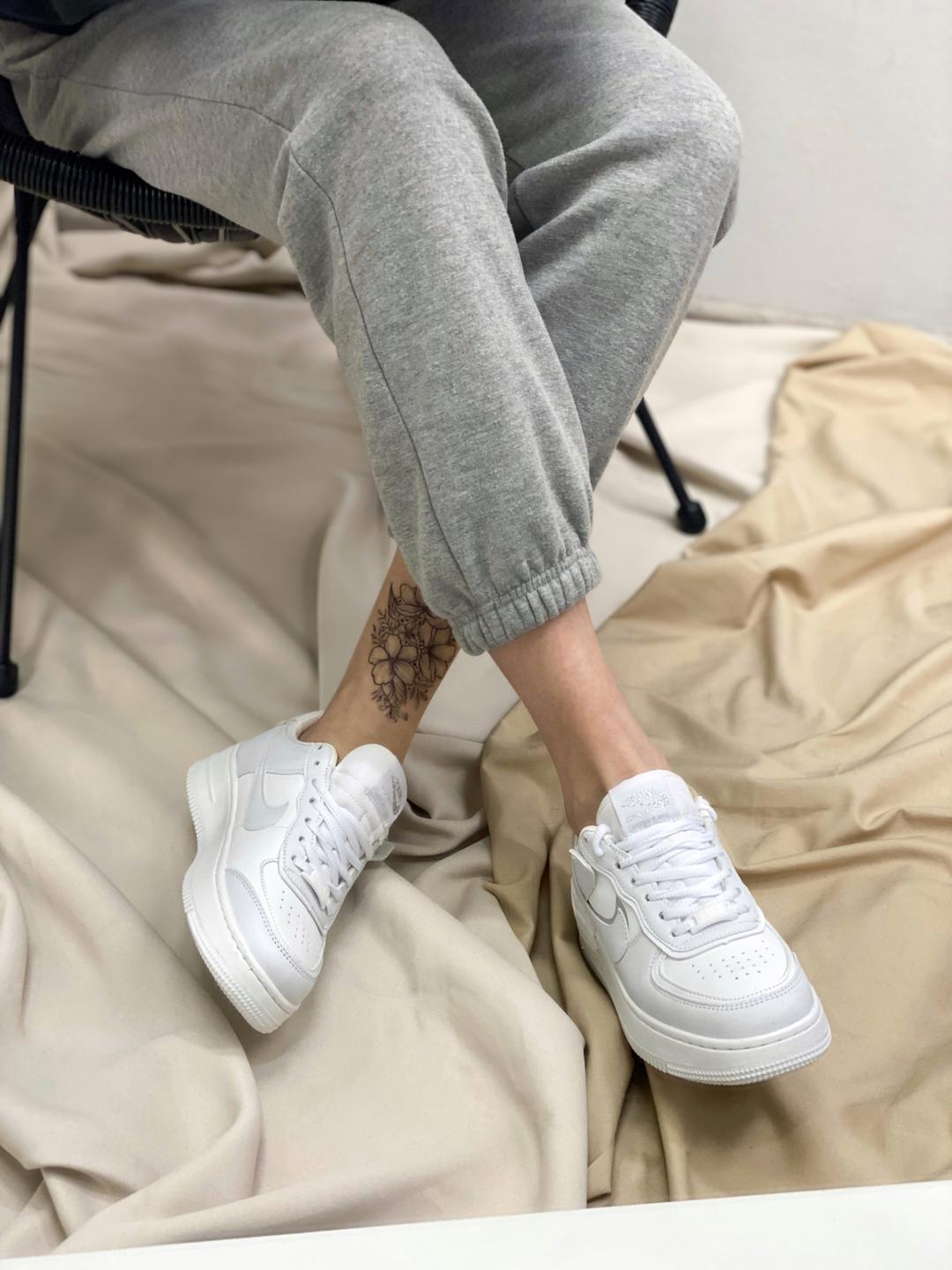 Nike Air Force 1 SHADOW White Silver