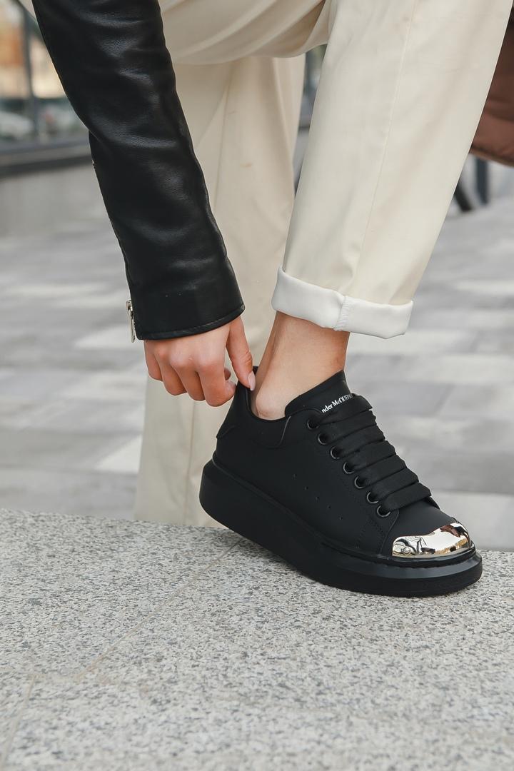 Alexander McQueen Low Black Metal (Нубук)