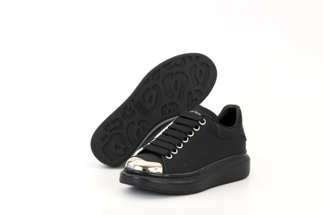 Alexander McQueen Low Black Metal (Нубук)