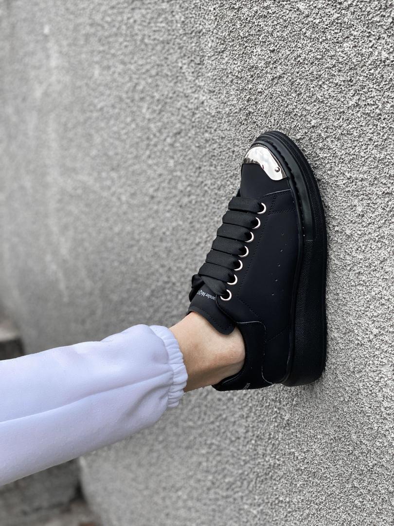 Alexander McQueen Low Black Metal (Нубук)