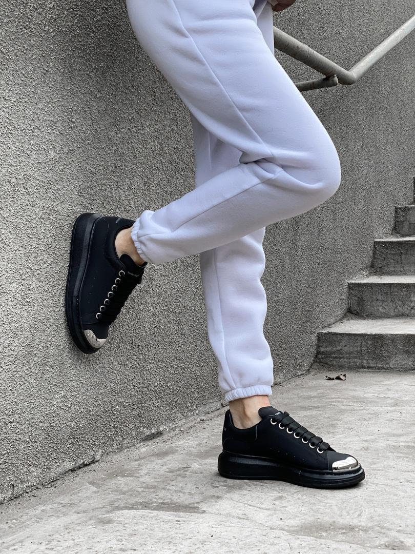 Alexander McQueen Low Black Metal (Нубук)