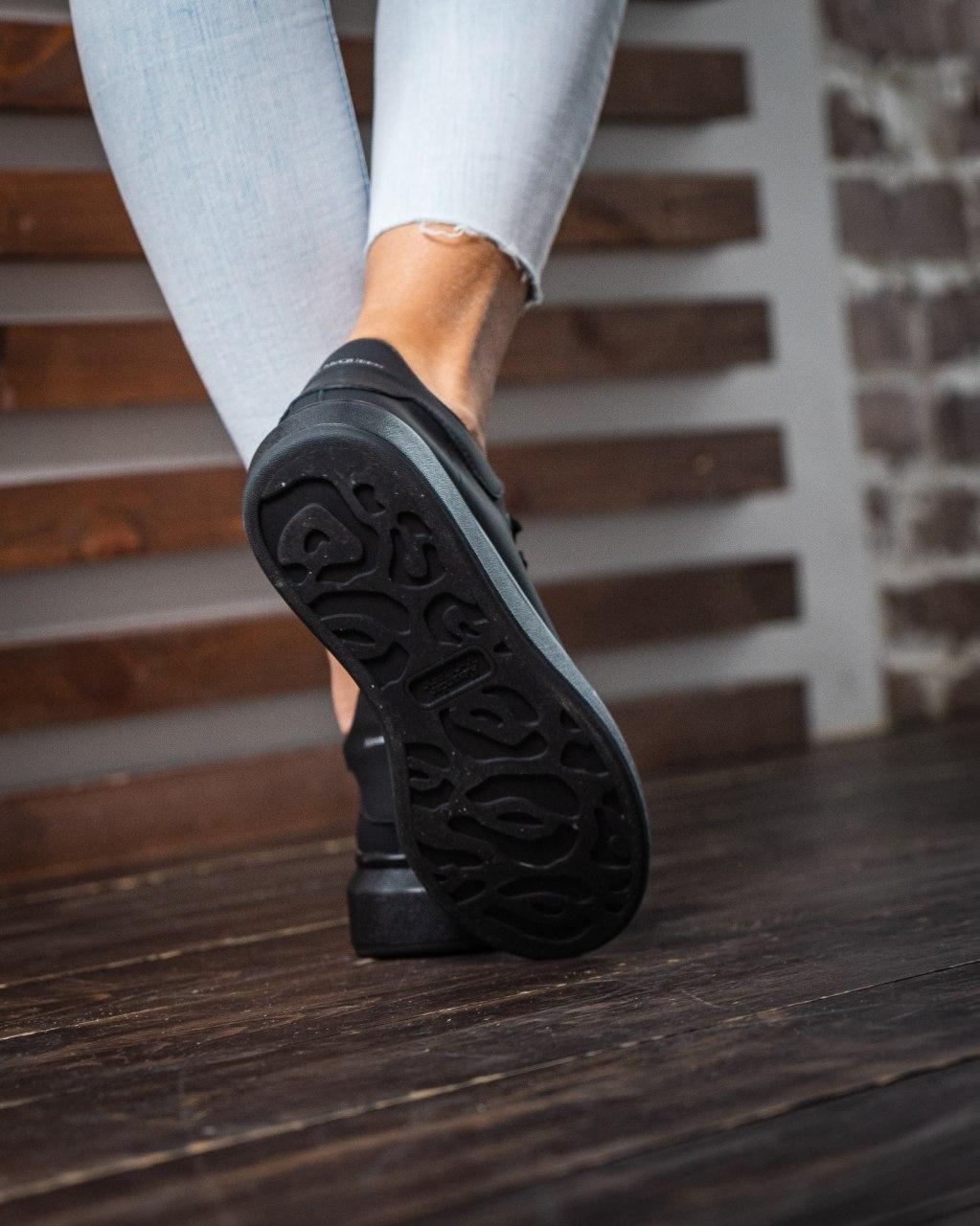 Alexander McQueen Low Black Metal (Нубук)