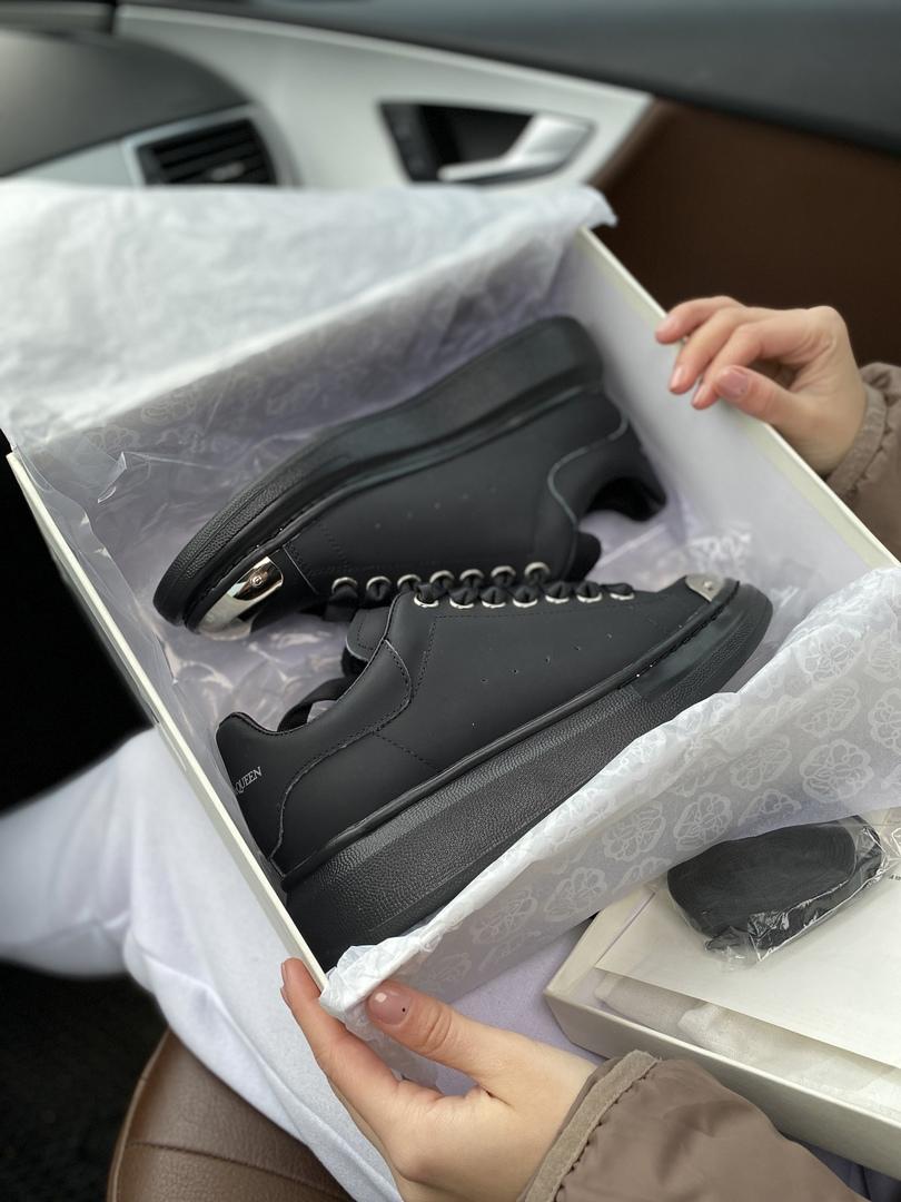 Alexander McQueen Low Black Metal (Нубук)