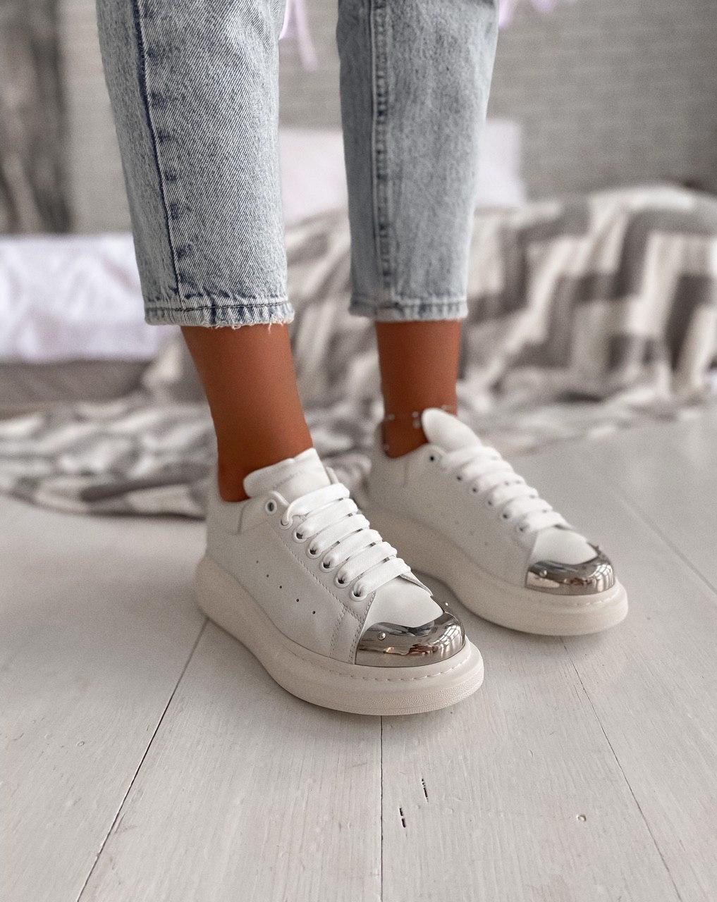 Alexander McQueen Low White Metal