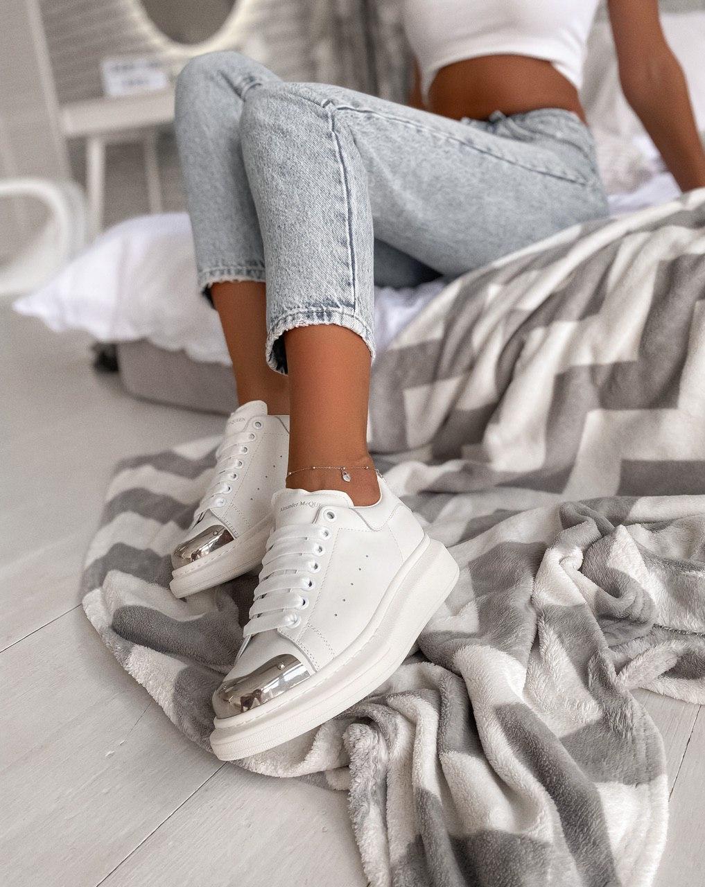 Alexander McQueen Low White Metal