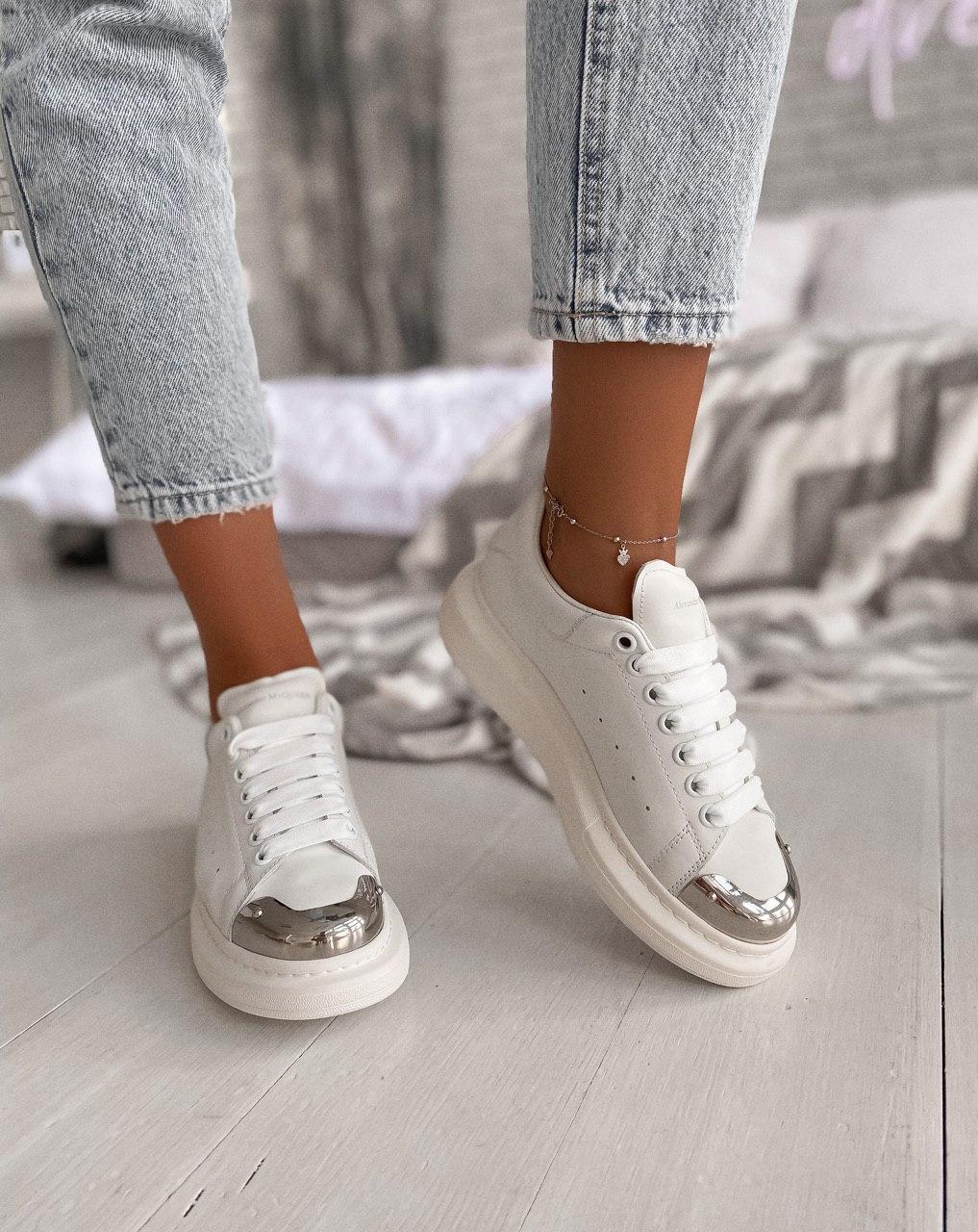 Alexander McQueen Low White Metal