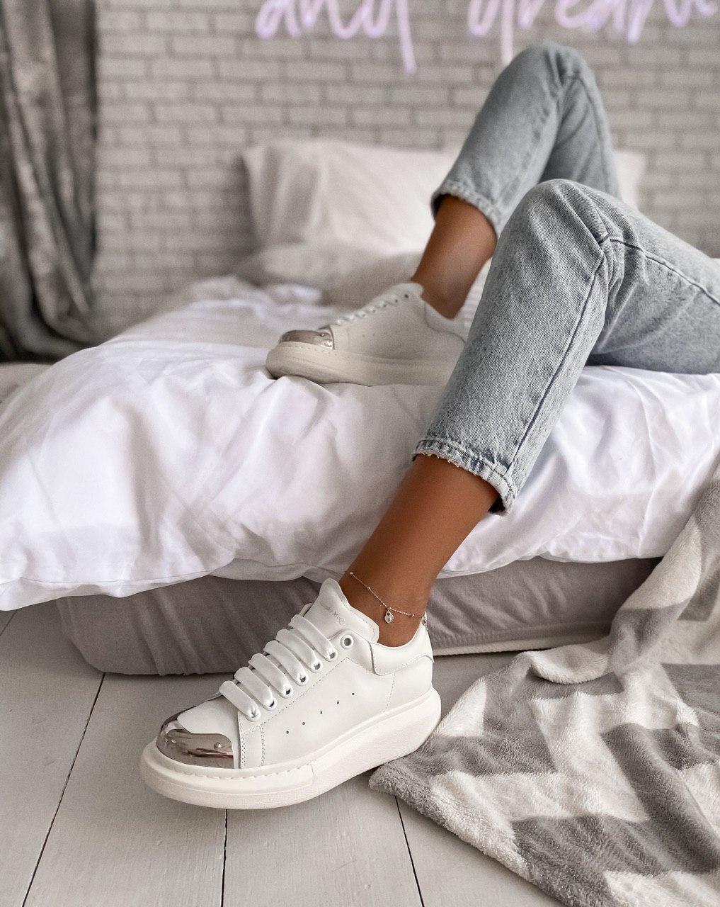 Alexander McQueen Low White Metal