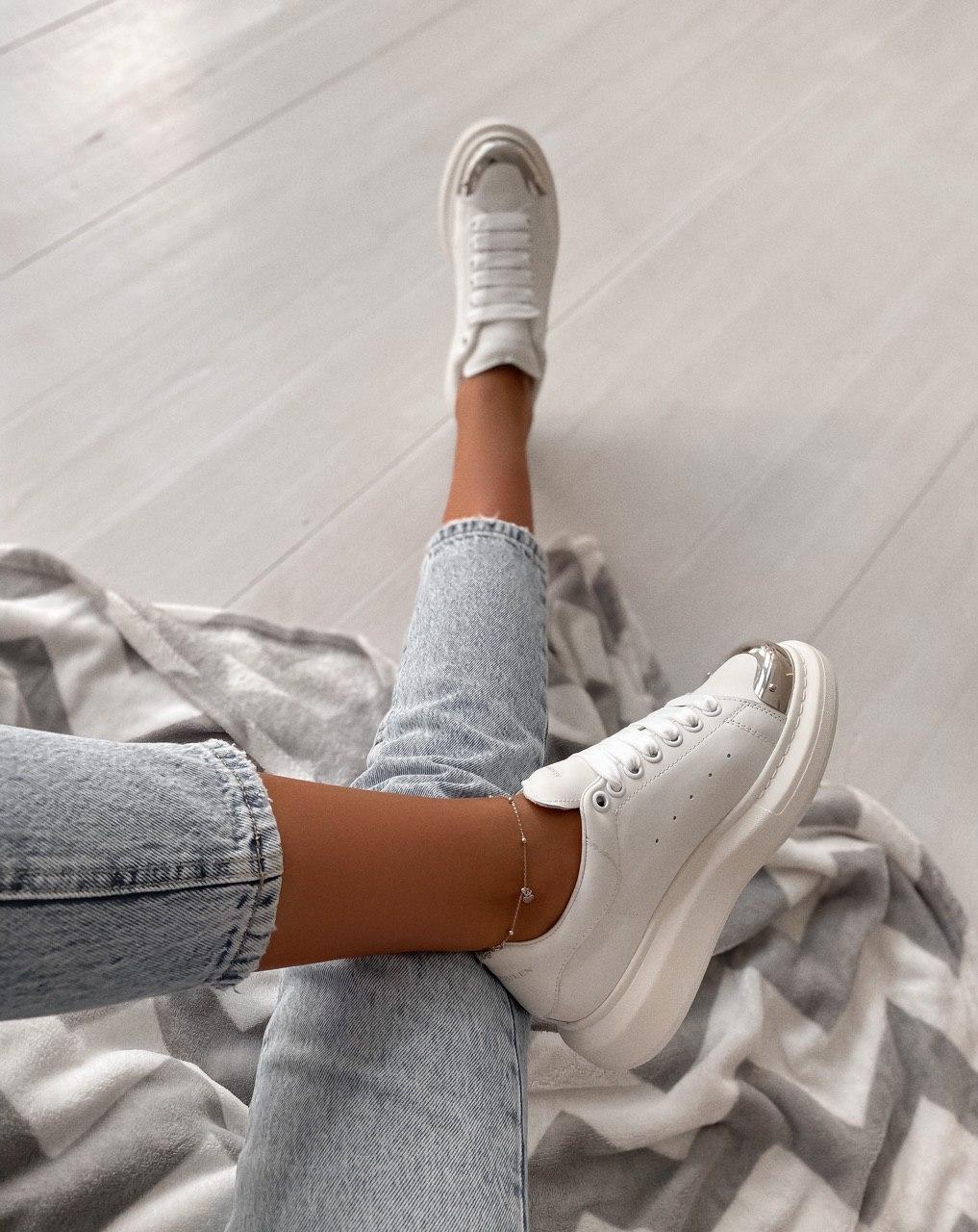 Alexander McQueen Low White Metal