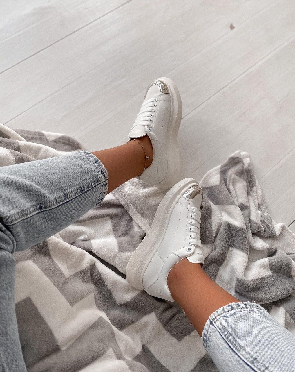 Alexander McQueen Low White Metal