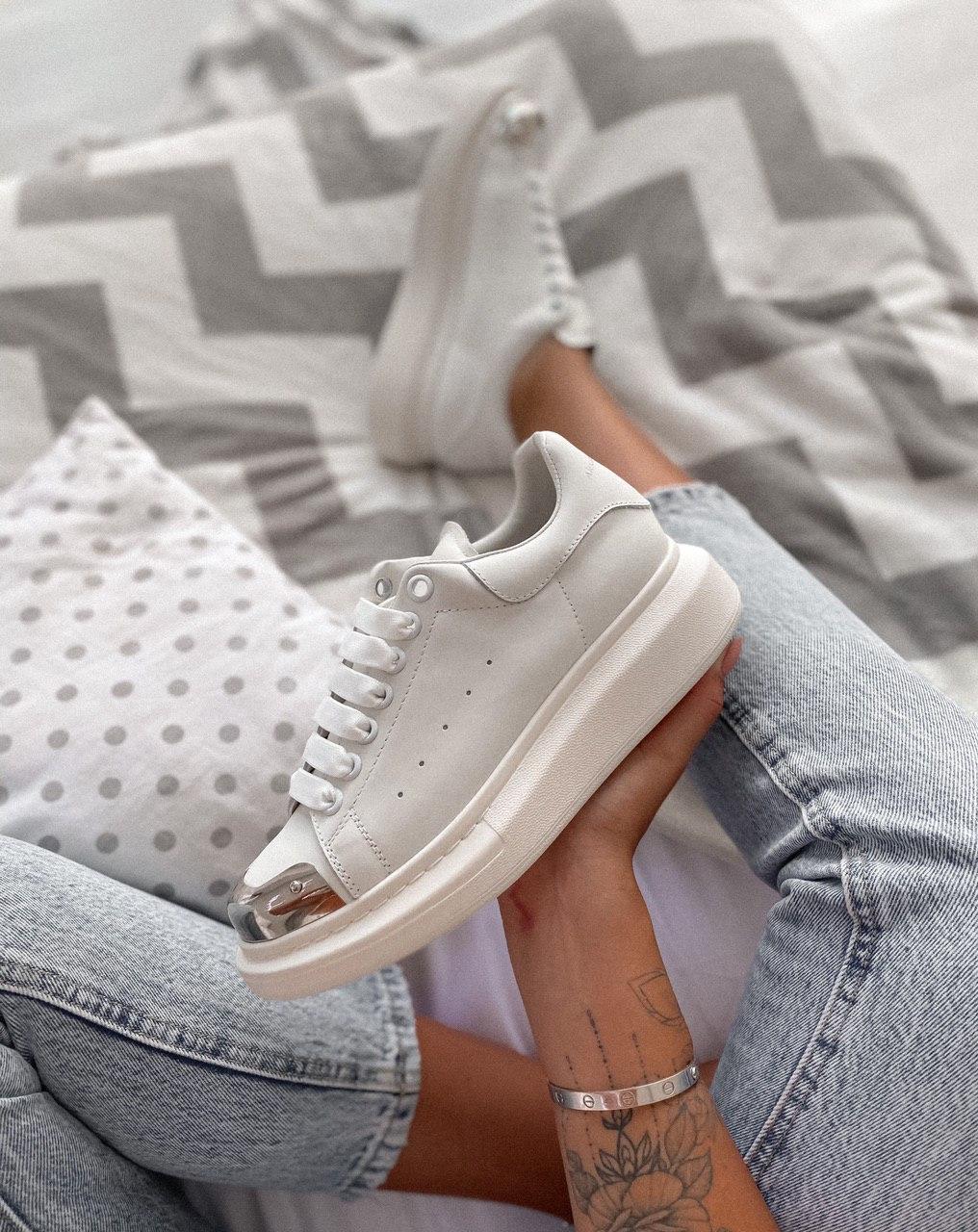 Alexander McQueen Low White Metal