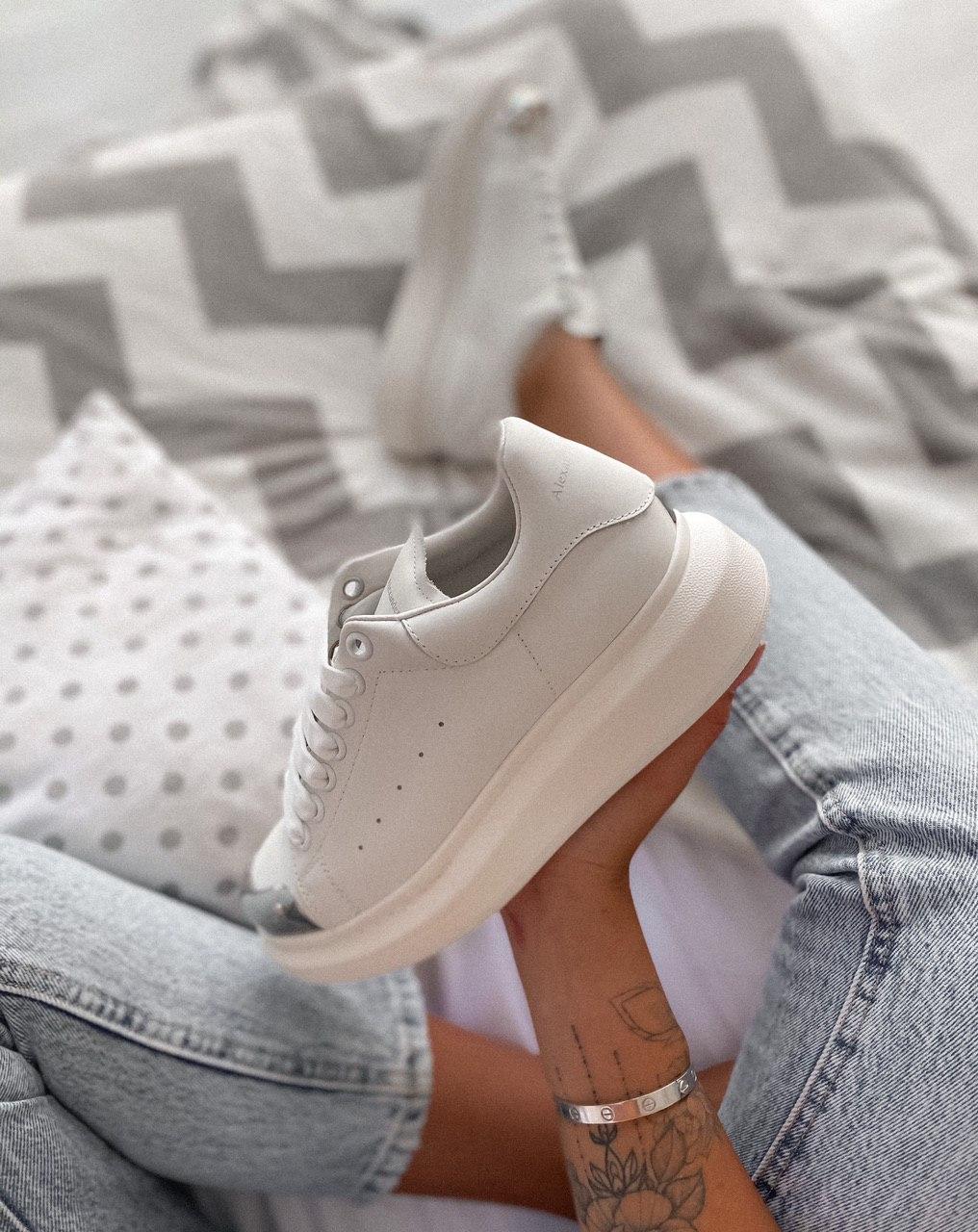 Alexander McQueen Low White Metal