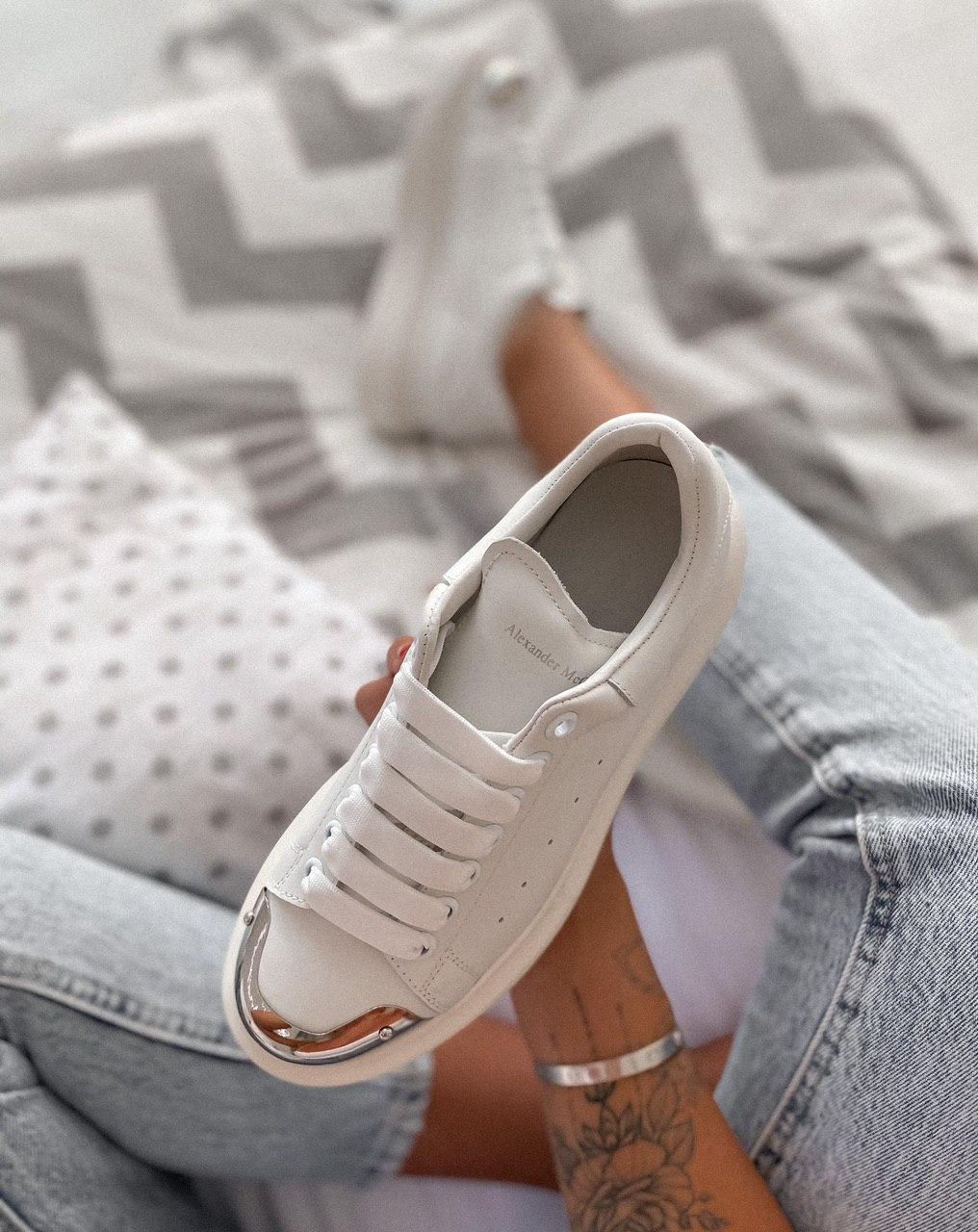 Alexander McQueen Low White Metal