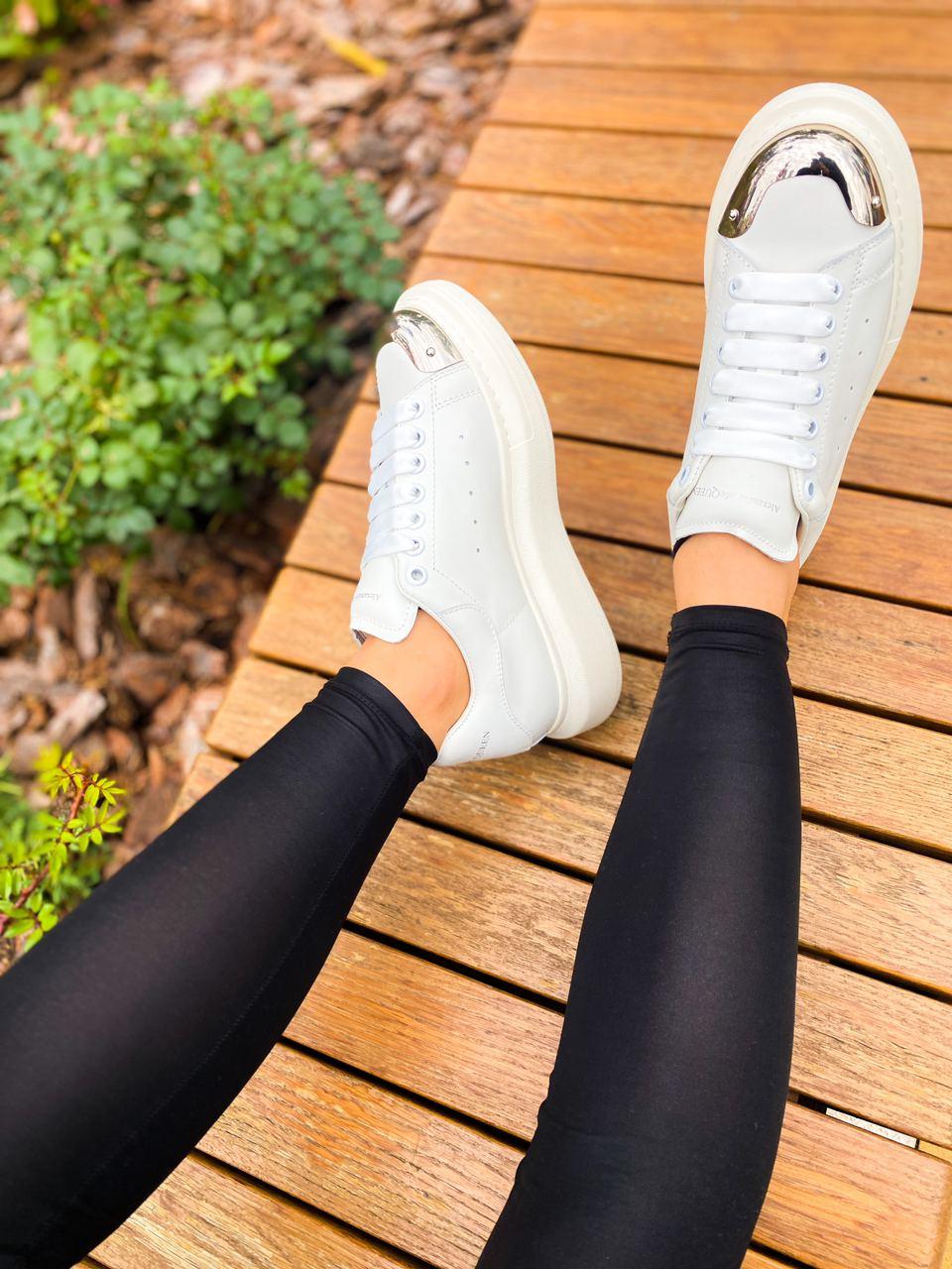 Alexander McQueen Low White Metal