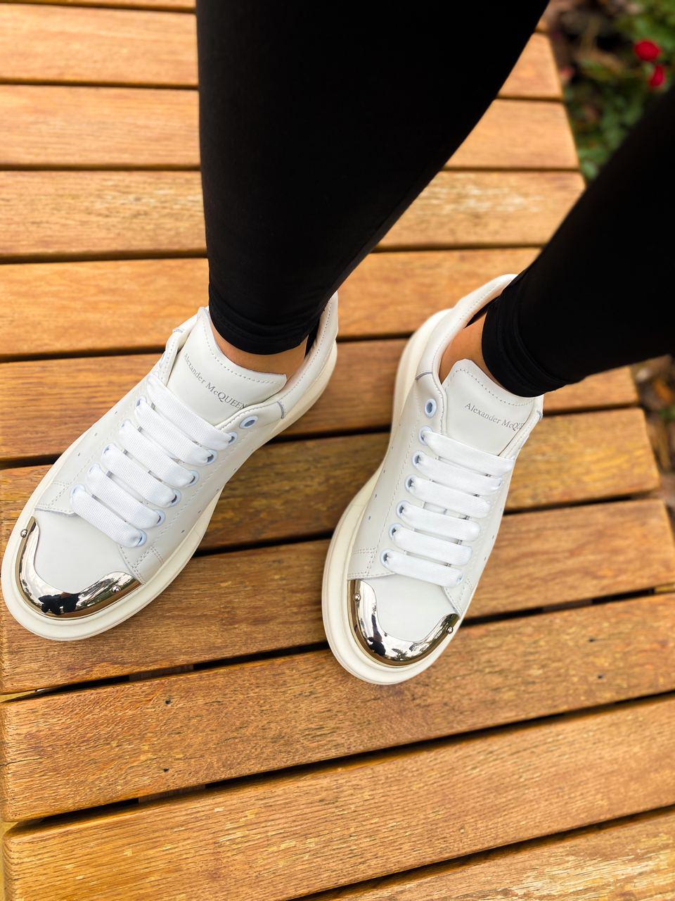 Alexander McQueen Low White Metal