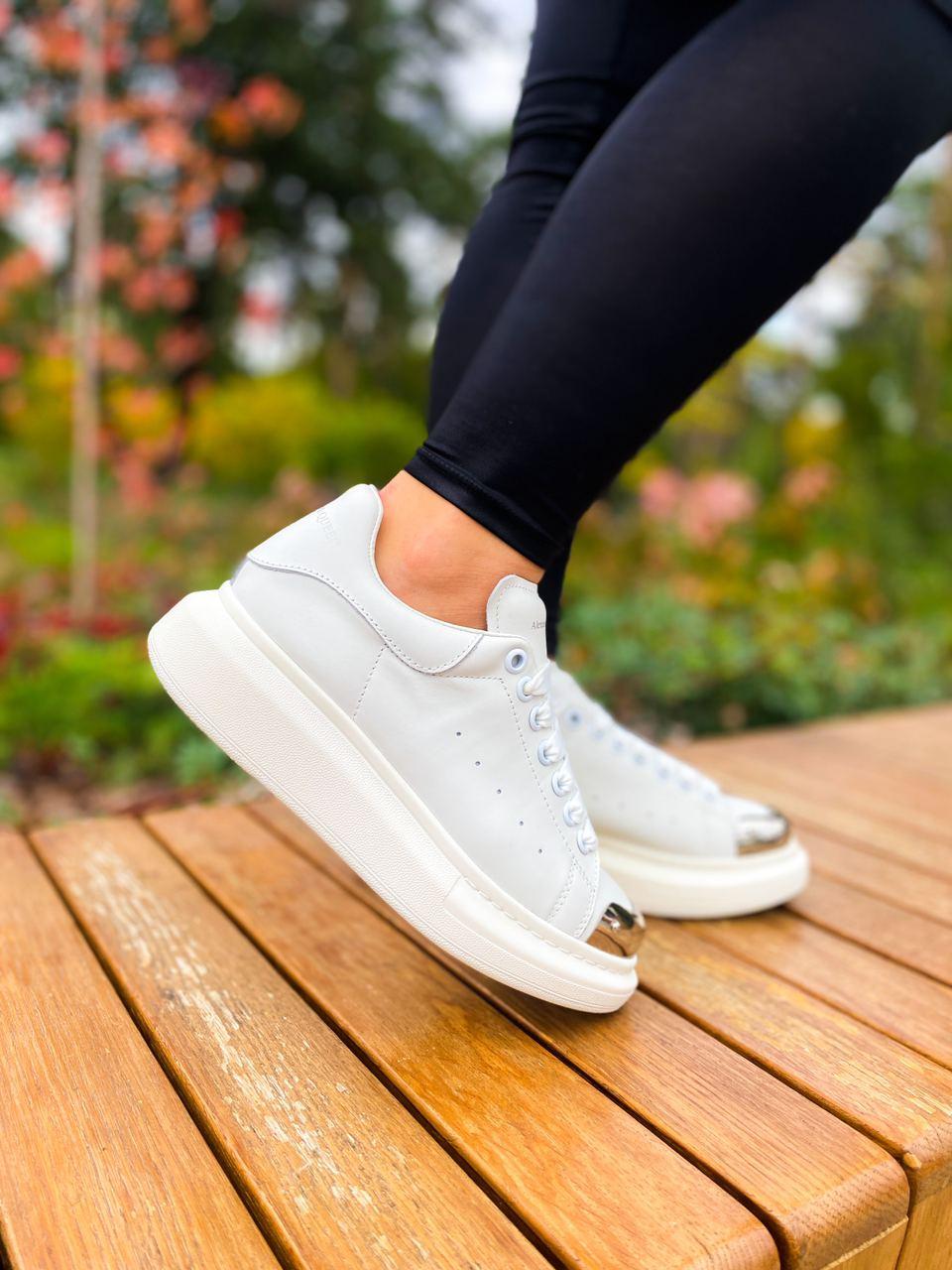 Alexander McQueen Low White Metal