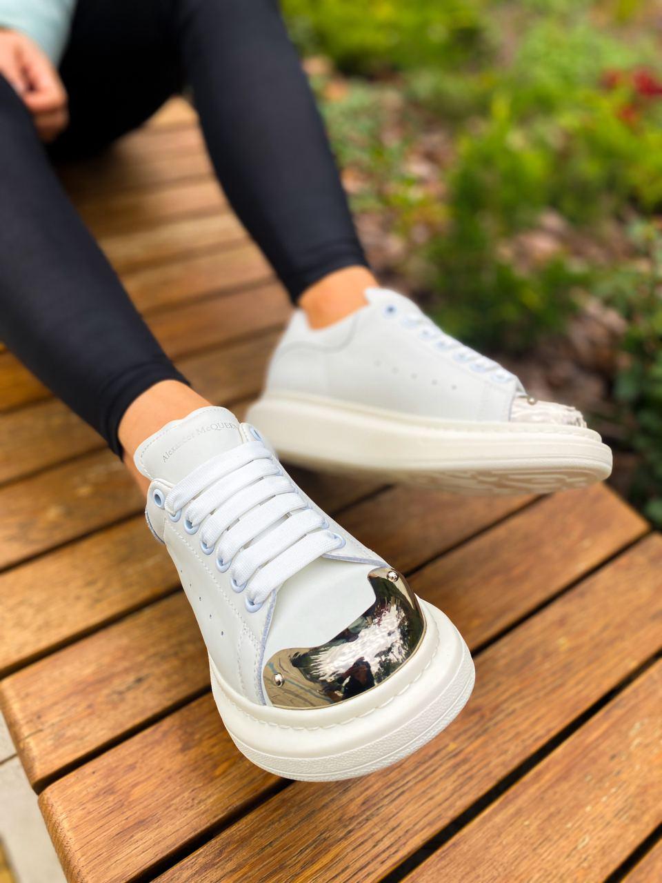 Alexander McQueen Low White Metal