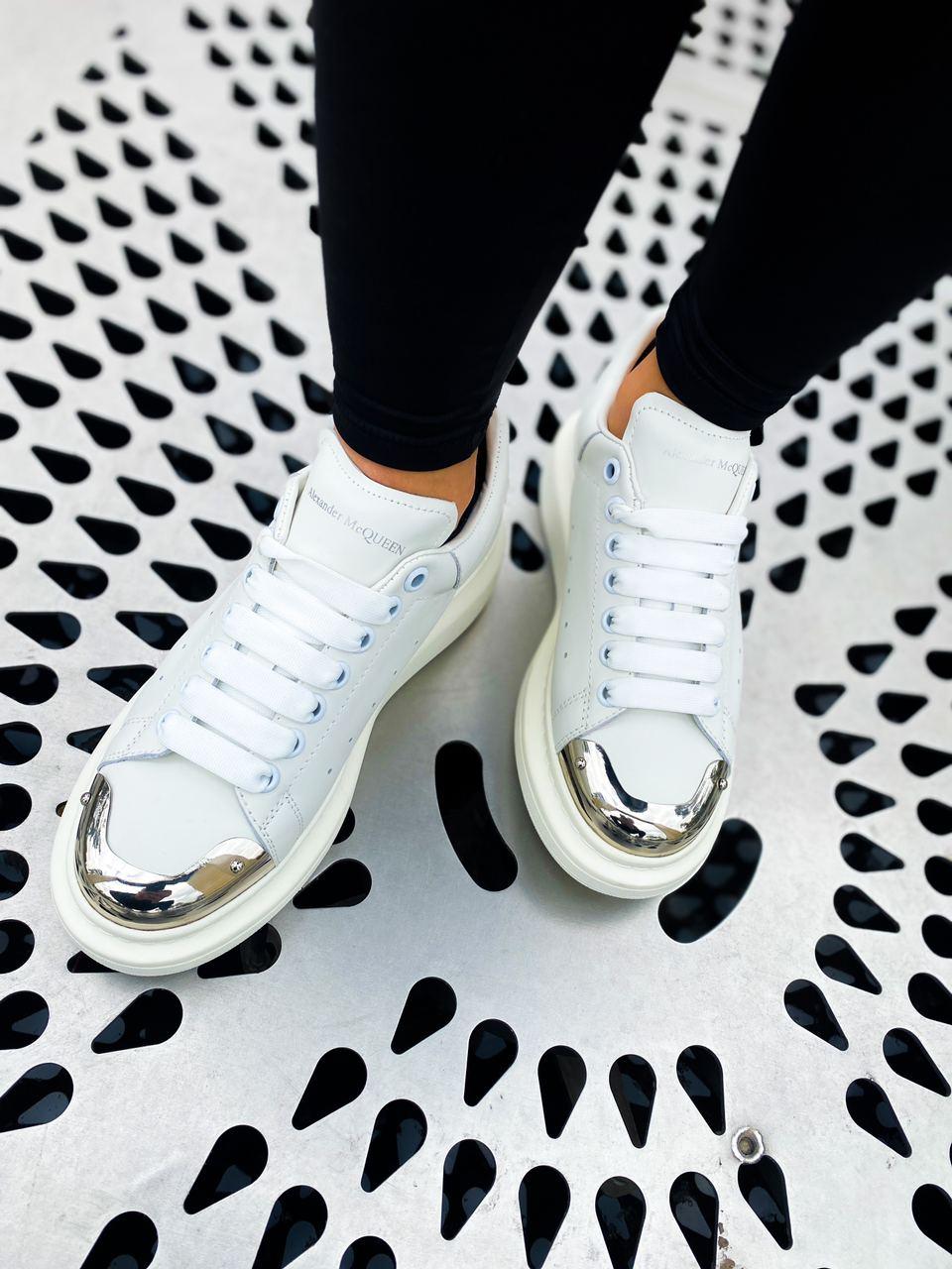 Alexander McQueen Low White Metal