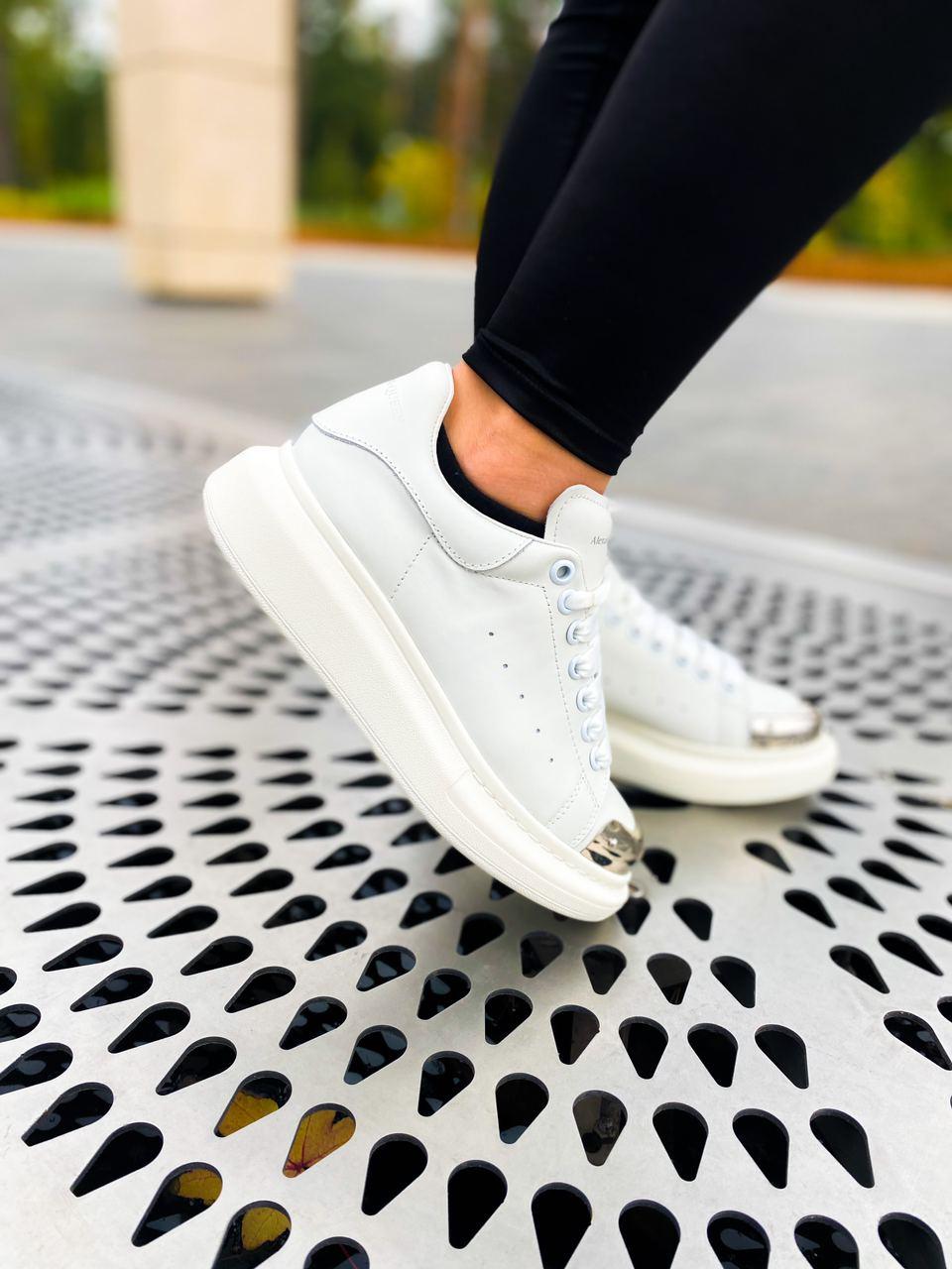Alexander McQueen Low White Metal