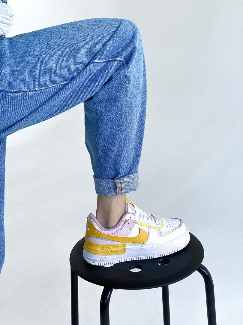 Nike Air Force 1 SHADOW White Yellow Pink