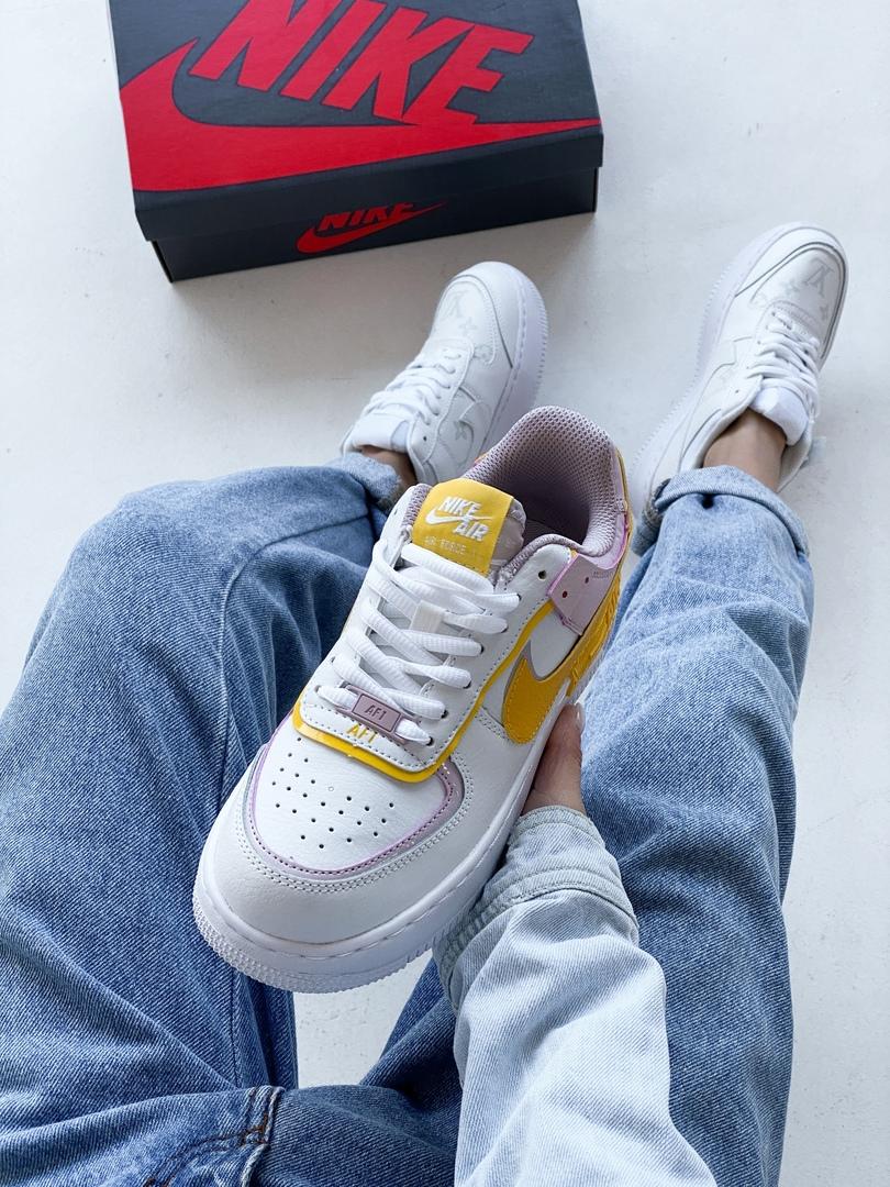 Nike Air Force 1 SHADOW White Yellow Pink