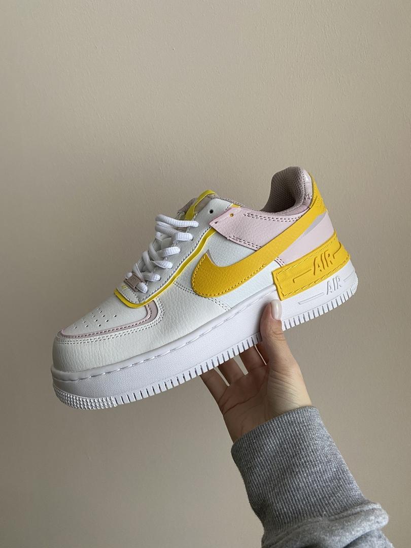 Nike Air Force 1 SHADOW White Yellow Pink